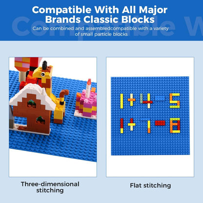 Classic Baseplates Building Plates-10" x 10" Building Boards,100% Compatible with All Major Brands and Activity Table, Creative Platforms Mats for Toy Bricks (Sand, 8 Pack)