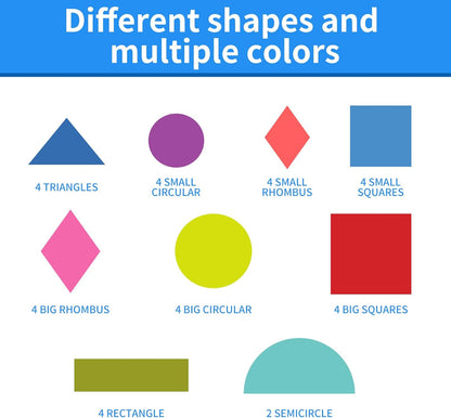 Wooden Tangrams Pattern Blocks, Cognitive Difficulties for Elderly People, Brain-Boosting Crafts Activities for Elderly（Elephant Style）