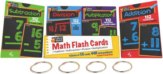 Regal Games Math Flash Cards for Multiplication & Division - 1st, 2nd, 3rd Grade & More - Flash Cards Math for Kids (112 Cards - 2 Packs)