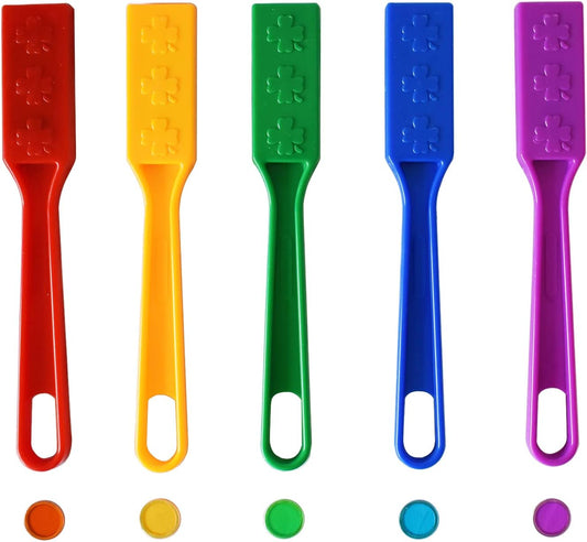 Yuanhe Magnetic Bingo Chips Set - 6 Colors Magnetic Wands with 600 Metal Chips for Counting and Sorting, Educational Activities