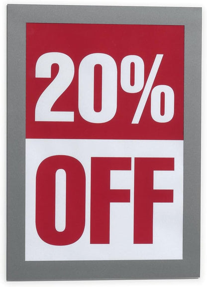 Durable Duraframe Self Adhesive Magnetic Sign Holder in Half Letter-Size 5.5" x 8.5" Inches - Black Frame - Pack of 2