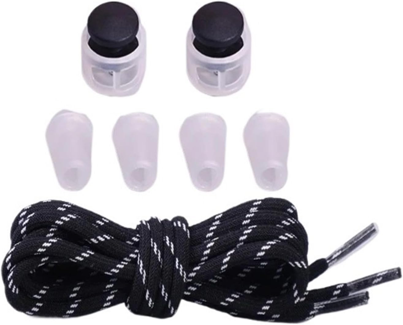 Lazy Bread Lace Buckle Elastic Shoelaces Round Locking No Tie Shoe Laces Kids Adult Rubber Sneakers Shoelace