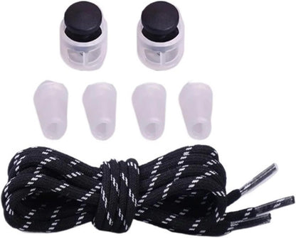 Lazy Bread Lace Buckle Elastic Shoelaces Round Locking No Tie Shoe Laces Kids Adult Rubber Sneakers Shoelace