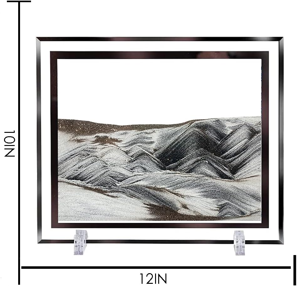 Moving Sand Art Picture Deep Sea Dynamic 3D Sandscapes Pictures in Motion Office Desktop Art Decor Toys