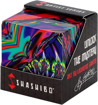 Shashibo Shape Shifting Box - Award-Winning STEM Fidget Toy with Ultra Strong Magnets - Puzzle Cube Transforms Into 100+ Shapes, Perfect Sensory Gift for Kids, Teens, and Adults (Blue Planet)