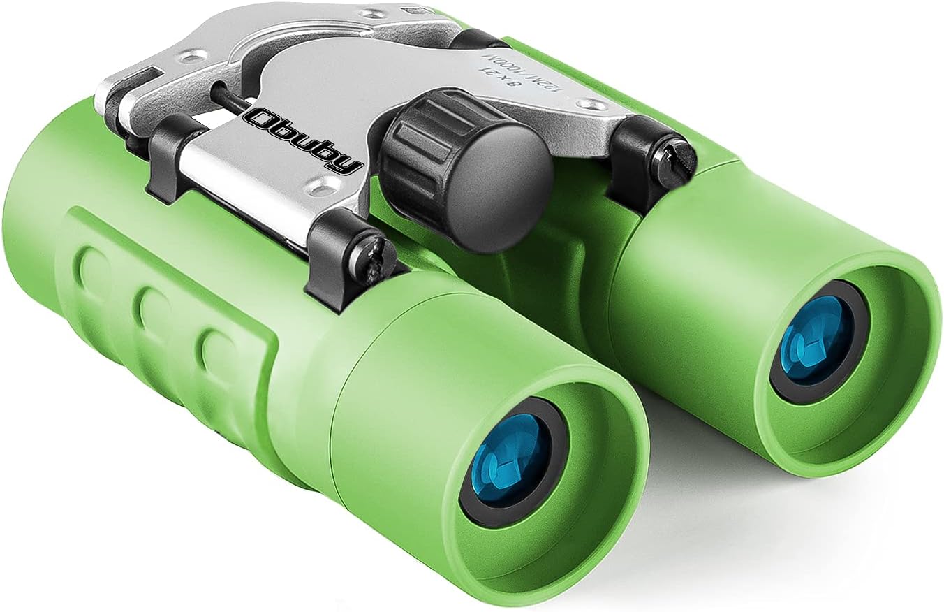 Real Binoculars for Kids Gifts for 3-12 Years Boys Girls 8x21 High-Resolution Optics Compact Toy Binocular for Bird Watching,Travel, Camping