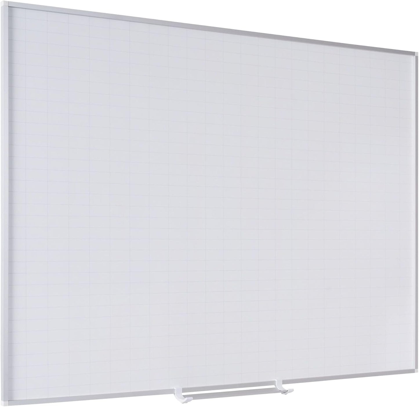 MasterVision gridded Magnetic Steel Dry Erase Planning Board, 1 x 2 Grid, 36 x 24, White Surface, Silver Aluminum Frame