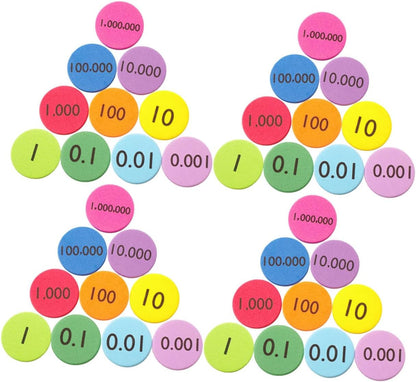 300Pcs Eva Place Value Disks for Learning Discs Teaching Supplies for Arithmetic and Counting Skills Portable Educational Manipulatives