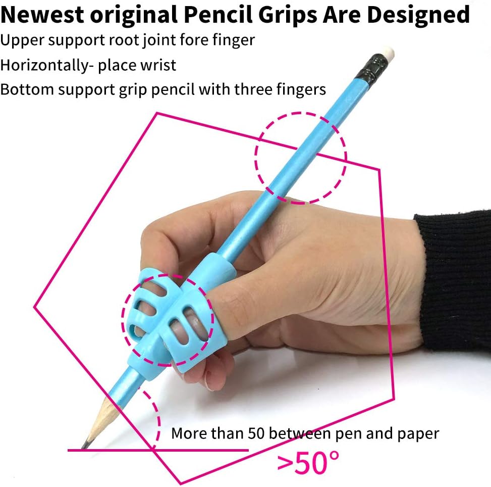 KOABBIT Pencil gripper kids/toddler handwriting aid tools for beginners,Pencil Holder for preschooler 2-4 Years learning to Write for Children's Training Pen Holding Posture Correction Tools(3 PACK)