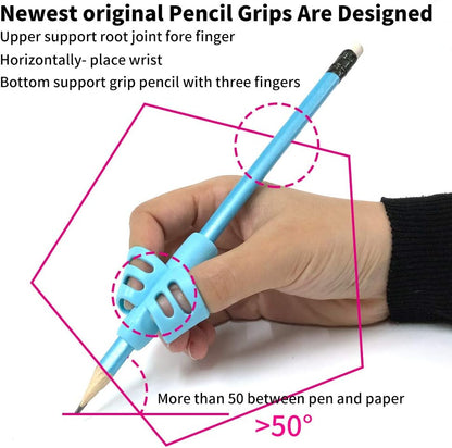 KOABBIT Pencil gripper kids/toddler handwriting aid tools for beginners,Pencil Holder for preschooler 2-4 Years learning to Write for Children's Training Pen Holding Posture Correction Tools(3 PACK)