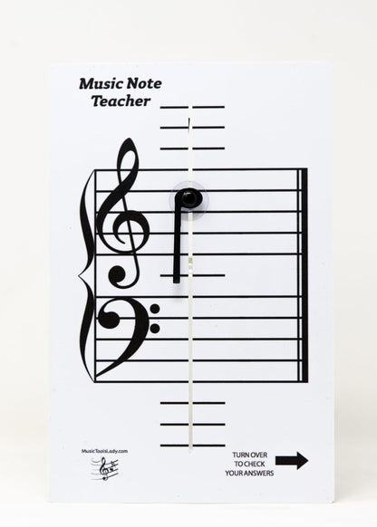 Kits Grand Staff Dry Erase Magnetic Music Theory Board with 35 Note Magnets and Marker (9 x 11.5 Inches) - Piano Teaching Tool, Music Staff Whiteboard, Keyboard Practice Aid