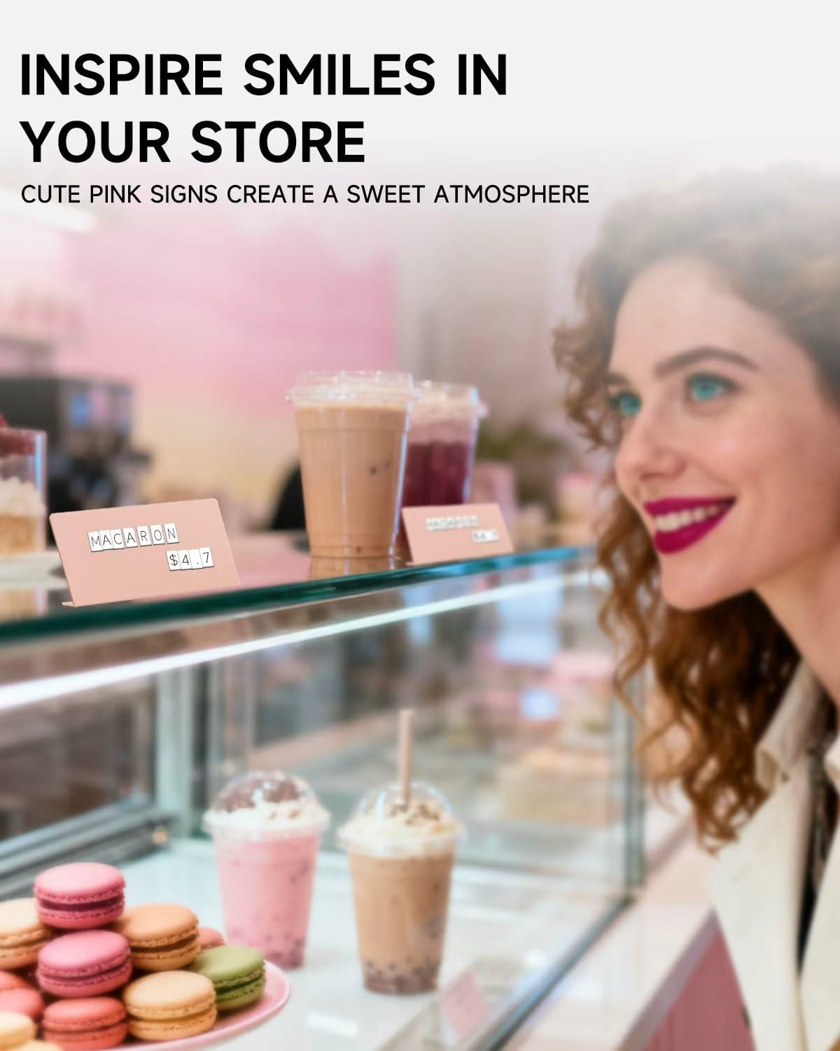 Mini Magnetic Letter Display Signs – Chalkboard-Style Reusable Food Price Labels | 6 Metal Boards + 450 Magnetic Characters for Bakery, Café, Dessert Shop, Deli & Catering Use