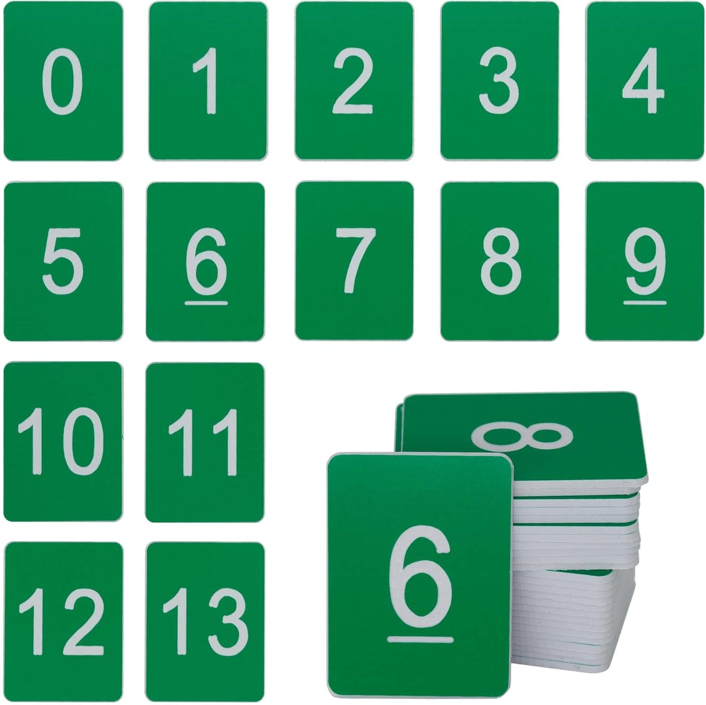 StayMax Rectangle Plastic Numbered Tags Number Disc Number Token (0-25, Blue)