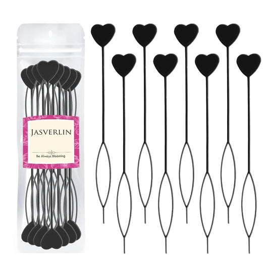 JASVERLIN Hair Beader Tool: Automatic Beads Loader for Braids, Ponytails, and Hair Threading Applicator Set (15 pcs, Black)