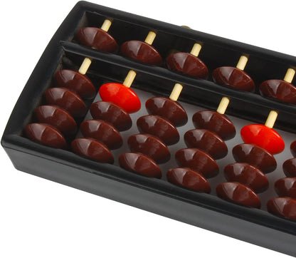 Larcele Bead Arithmetic Counting Abacus with Reset Button,13 Column SP-02 (Black 2)