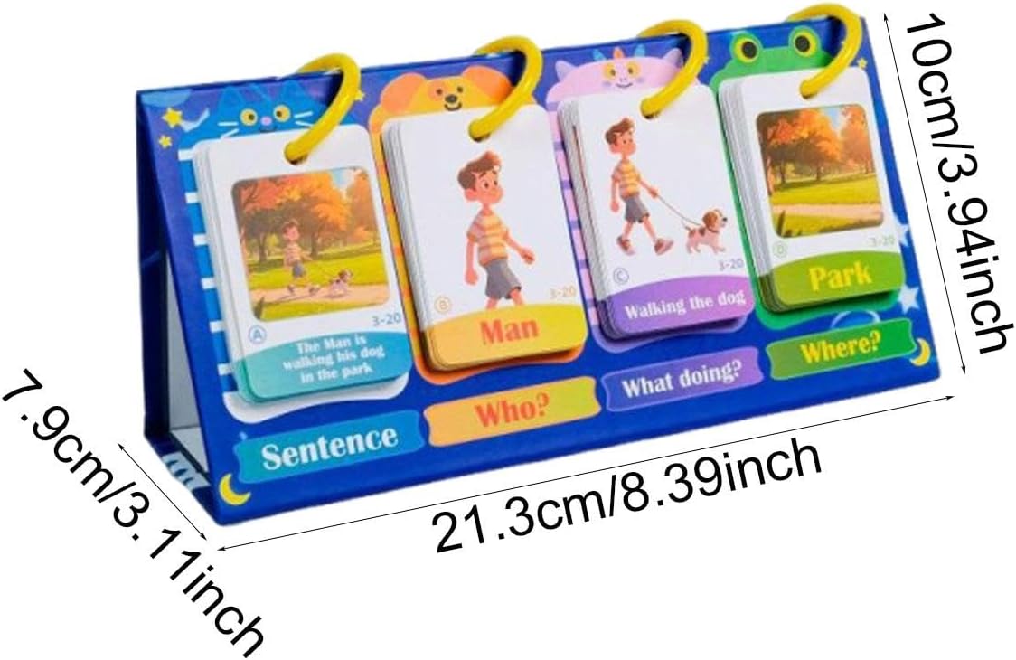 Kids Sentence Building Flip Chart Freestanding Learning Tool