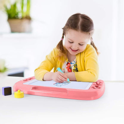 SGILE Toddler Toys for Kids, Large Magnetic Drawing Board for Birthday Gift, Toys for 1 2 3 4 Year Old Girls Boys, Etch & Sketch Pad with 4 Stamps, Learning and Educational, 16 ×13 in, Blue