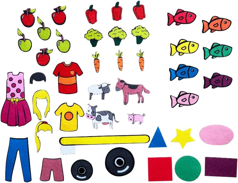 Ultimate Quiet Book Replacement Pieces Kit 43 Pieces Replacement Pieces for Quiet Book Busy Book
