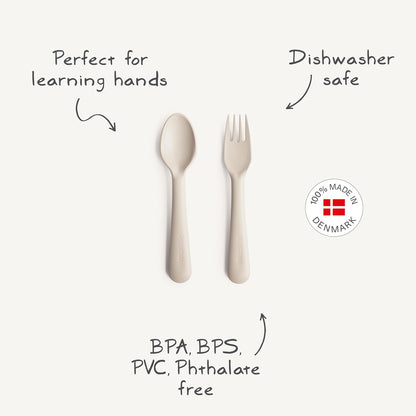 mushie Dinnerware Cups For Kids | Made in Denmark, Set of 2 (Ivory) - Colors A