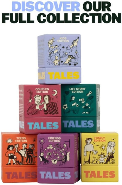 TALES 150 Conversation Cards, Friends Edition, Fun Friend Games for Adults, Teens, Kids, Perfect for Parties, Game Nights, Gifts & Gatherings, Conversations with Friends, Meaningful Connections
