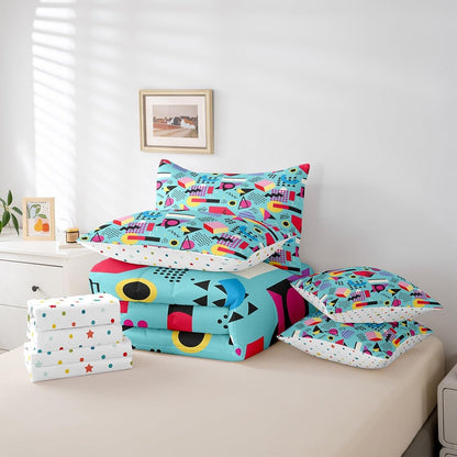 Erosebridal Chemical Equation Bed in a Bag Queen Comforter Set 7 Piece,Chemistry Bedding Sets Science Students Learning Gift Sheet Set with Comforter,Molecular Formula Education Bed Set - Colors A