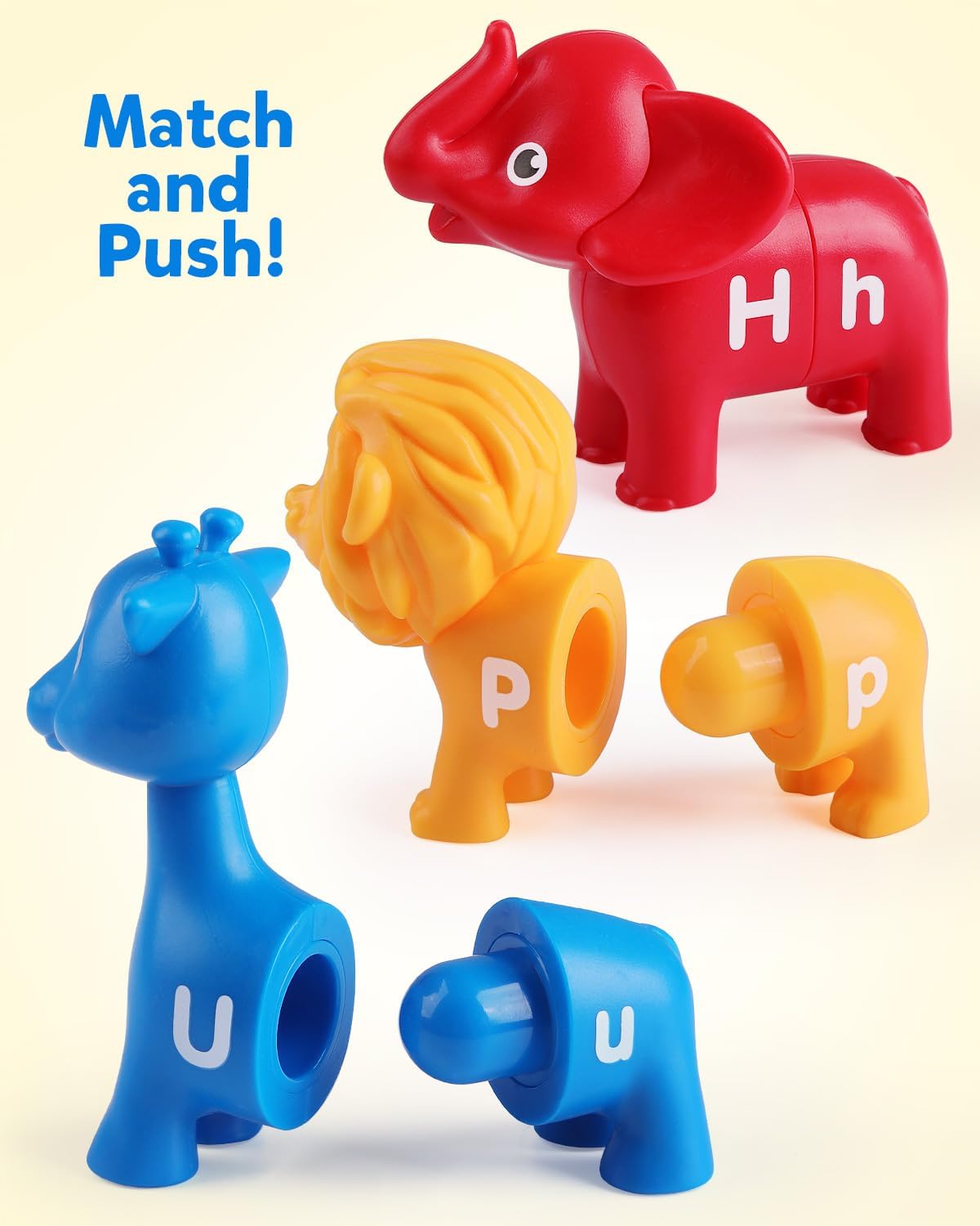 Coogam Matching Letters Fine Motor Toy, 26 PCS Double-Sided ABC Dinosaur Alphabet Match Game with Uppercase Lowercase, Preschool Educational Montessori Learning Toys for Toddlers