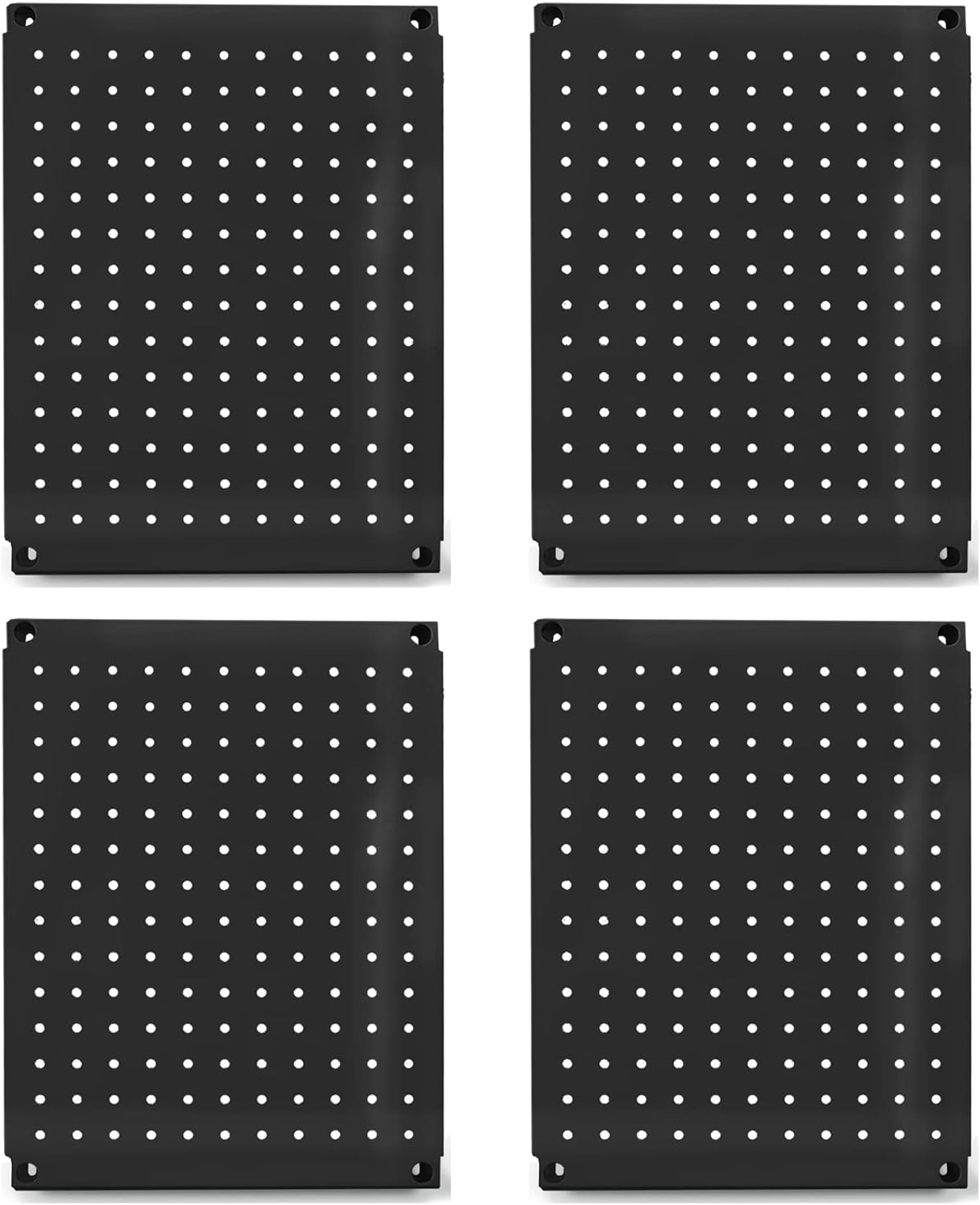 Metal Pegboard 12-Inch Tall x 16-Inch Wide Heavy Duty Wall Organizer for Home Garage Tool Storage 4pcs Green