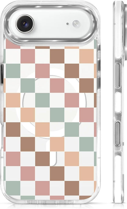 for iPhone 17 Pro Max Case [Compatible with Magsafe],Girls Women Clear Magnetic Case Silicone Shockproof Protective Cover with Pattern Colorful Motivational Letters
