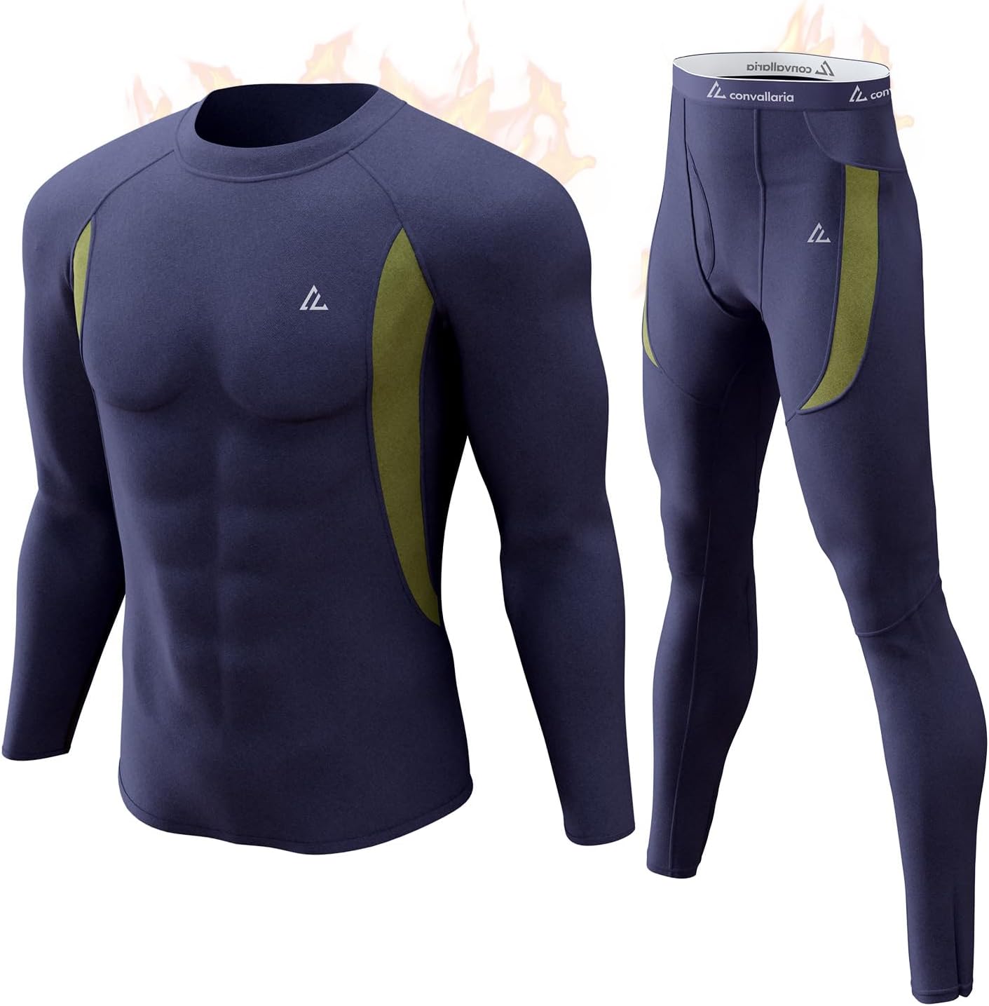 CL convallaria Thermal Underwear Long Johns Set Mens Winter Gift Hunting Gear Sport Base Layer Bottom Top - Colors A