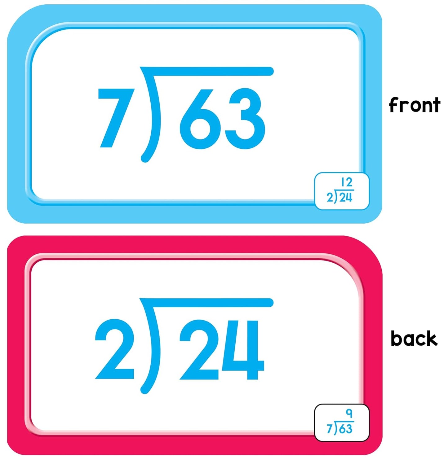 School Zone Division 0-12 Flash Cards: 56 Cards, 3rd Grade, 4th Grade, Math Equations, Elementary Math, Division Practice, Dividends, Numbers 0-12, Ages 9+
