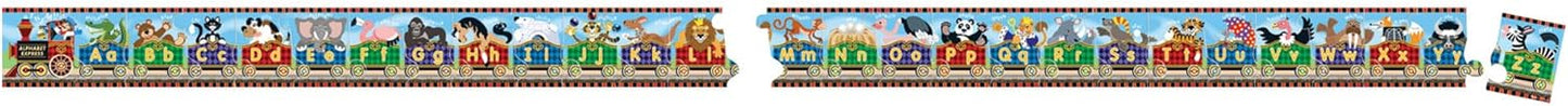 Melissa & Doug Alphabet Express Jumbo Jigsaw Floor Puzzle (27 pcs, 10 feet Long) - FSC Certified