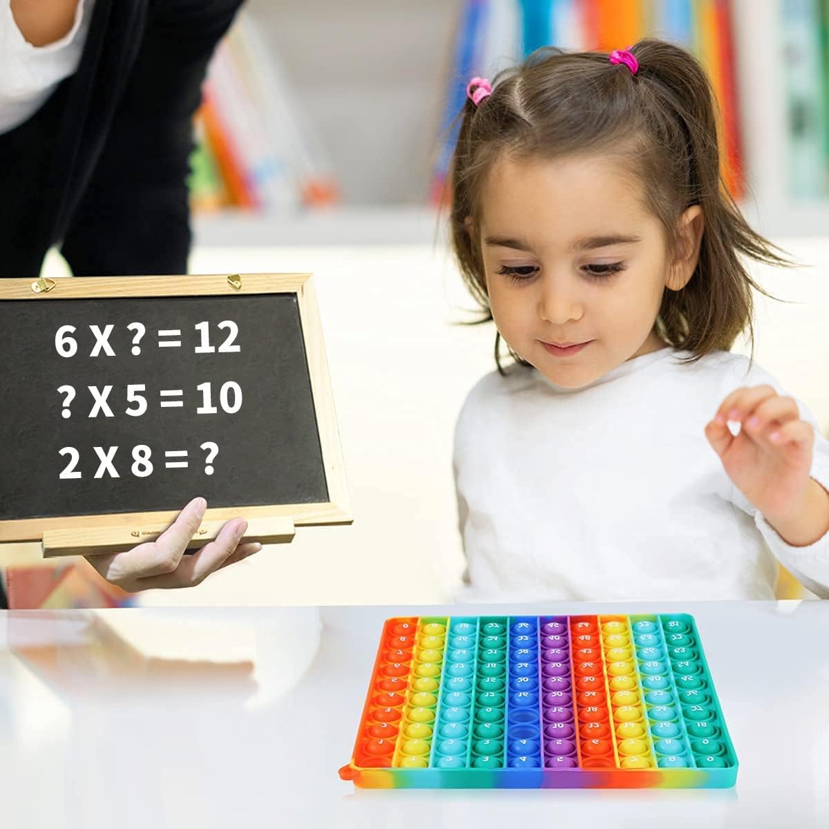 12x12 Multiplication Chart Games for Kids: Fun & Easy Learning! Press & Learn Multiplication Table Toy, STEM Math Skills Practice for Ages 4-12, Home & School Sensory Tool (US Certified Silicone)