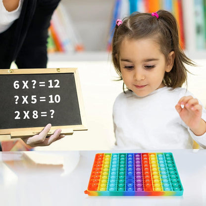12x12 Multiplication Chart Games for Kids: Fun & Easy Learning! Press & Learn Multiplication Table Toy, STEM Math Skills Practice for Ages 4-12, Home & School Sensory Tool (US Certified Silicone)