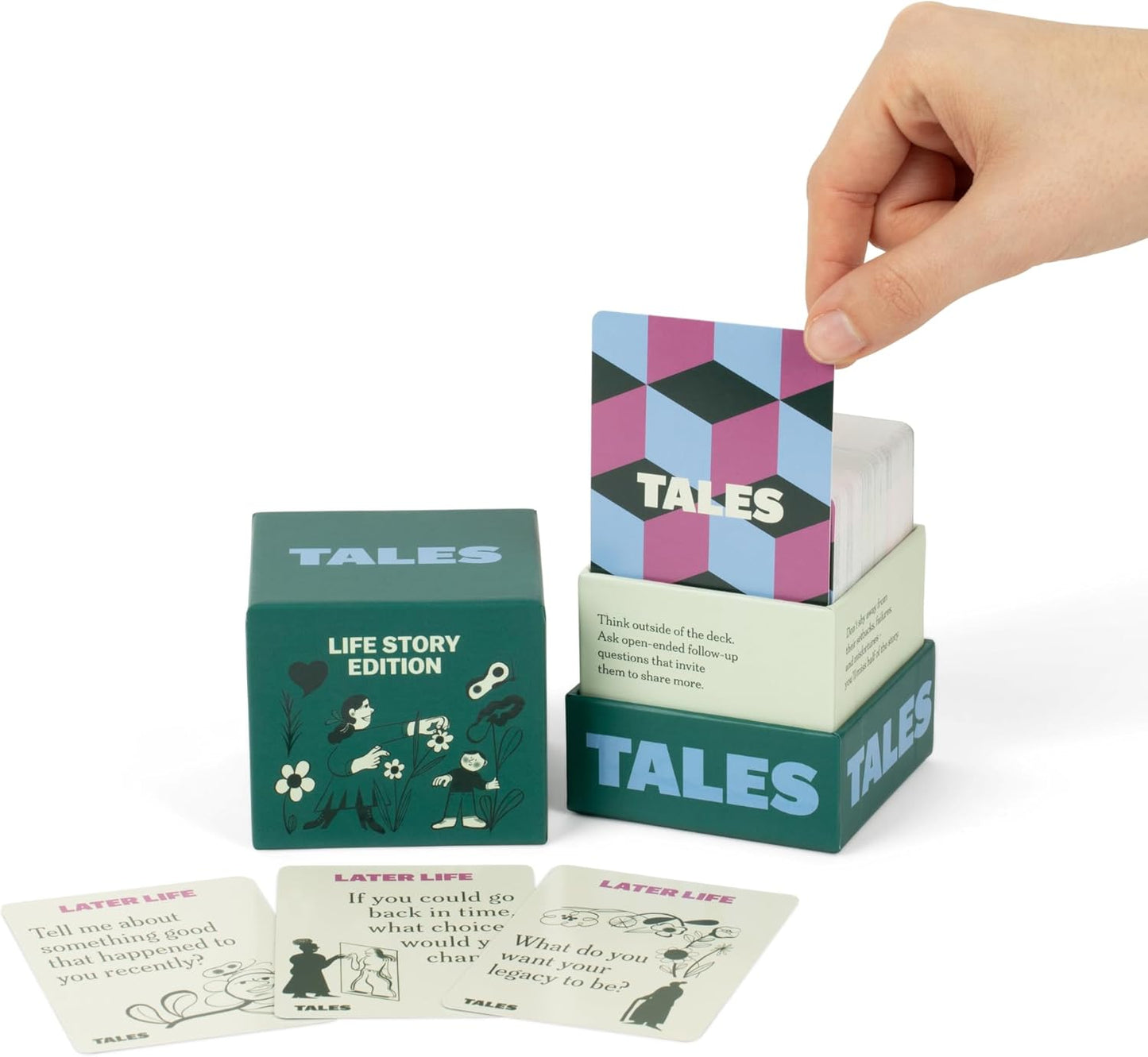 TALES 150 Conversation Cards, Friends Edition, Fun Friend Games for Adults, Teens, Kids, Perfect for Parties, Game Nights, Gifts & Gatherings, Conversations with Friends, Meaningful Connections