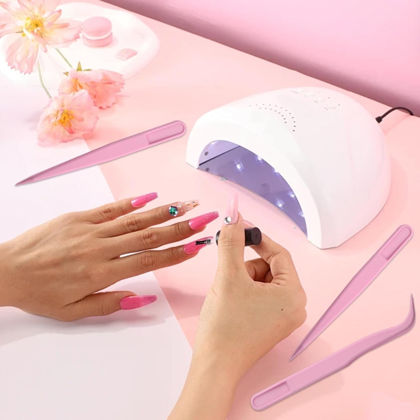 AGNURCADE 30pcs Plastic Tweezers for Crafts- Bulk Pack, Straight/Bent/Curved Tweezers Set for DIY Beads Jewelry Making Multipurpose Tweezer for Women Jewelry Making Tools for Handmade Crafts Stickers