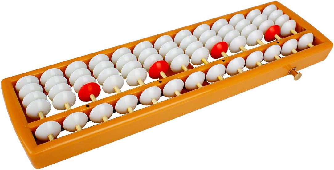 Larcele Bead Arithmetic Counting Abacus with Reset Button,13 Column SP-02 (Black 2)
