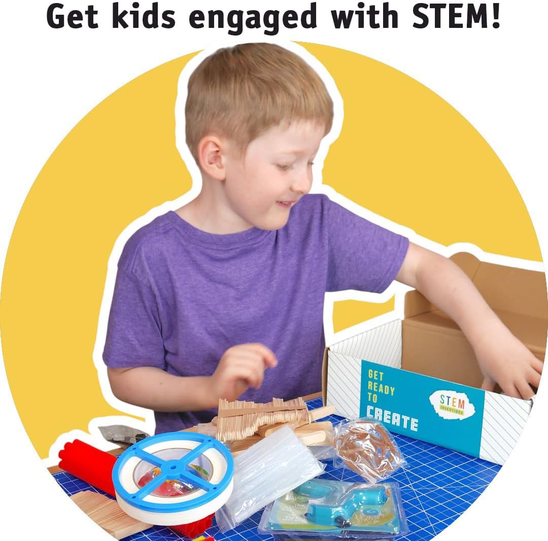 STEM Craft Kit – 25 Engineering Project Ideas, Complete STEM Project Kit with Over 400 Components for Classrooms and Groups, Ages 8+