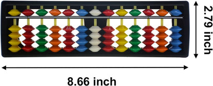 13 Digits Rods with Colorful Beads Plastic Abacus Arithmetic Soroban Kid's Calculating Tool