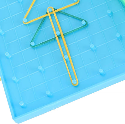 Tnfeeon Geoboard Array Block Double Sided Math Manipulative for Young Learners Enhances Fine Motor Skills Creativity Through Geometric Puzzles Transforms Abstract Concepts Into Tangible