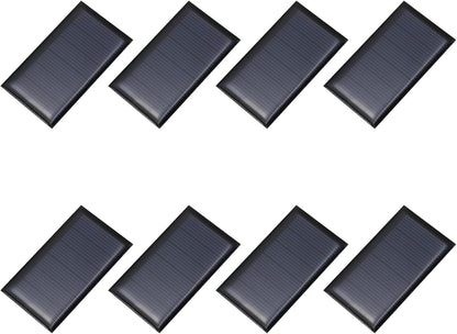 MECCANIXITY 8PCS 1.5V 0.09W 0.06A Mini Solar Panels for Solar Power, Small Solar Photovoltaic Cells Charge DIY Electric Toy Materials Solar System Kits, 1.18" x 1.18"