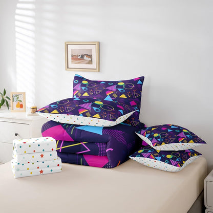 Erosebridal Chemical Equation Bed in a Bag Queen Comforter Set 7 Piece,Chemistry Bedding Sets Science Students Learning Gift Sheet Set with Comforter,Molecular Formula Education Bed Set - Colors B
