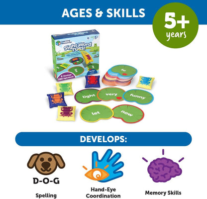 Learning Resources Sight Word Swat A Sight Words Game - Phonics Flash Cards, Board Games for Kids, Montessori Spelling , Homeschool, Classroom Must Haves, Teacher Supplies, Gifts for Boys and Girls