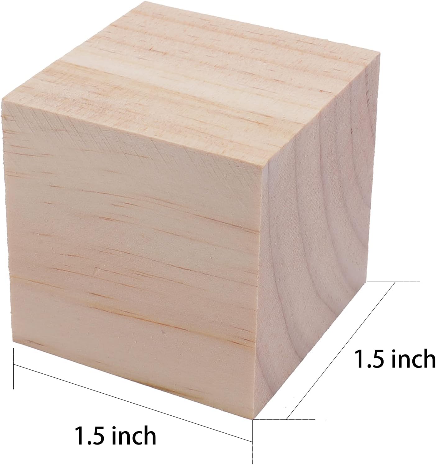 Tosnail 30 Pack 2 Inches Unfinished Wooden Cubes Wooden Blocks - Great for Crafts Making
