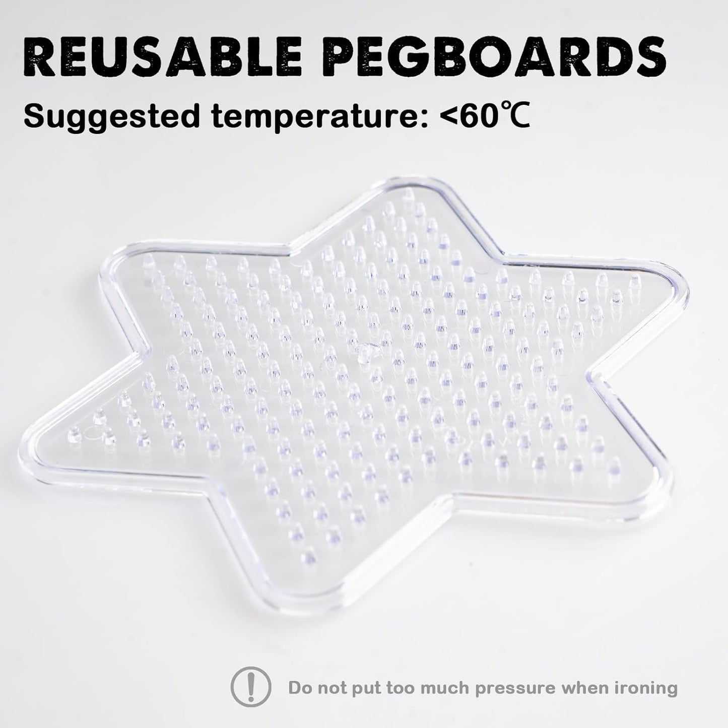 FUNZBO 20 pcs Pegboards for 5mm Fuse Beads Project- Animal Shape Pegboards for Arts and Crafts with Keychains, Hang Ropes and Tweezers, Gifts for Boys and Girls (Beads Not Included)