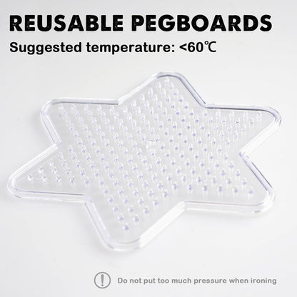 FUNZBO 20 pcs Pegboards for 5mm Fuse Beads Project- Animal Shape Pegboards for Arts and Crafts with Keychains, Hang Ropes and Tweezers, Gifts for Boys and Girls (Beads Not Included)