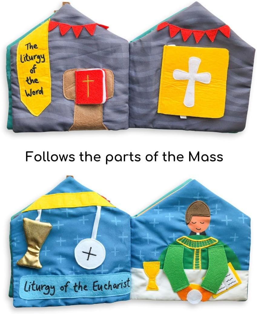 Rosary Quiet Book for Babies and Toddlers - Explore The Mysteries of The Rosary Through Play - Interactive Faith-Based Sensory Learning - Ideal for Family Prayer and Baptism Gifts