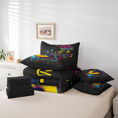 Erosebridal Chemical Equation Bed in a Bag Queen Comforter Set 7 Piece,Chemistry Bedding Sets Science Students Learning Gift Sheet Set with Comforter,Molecular Formula Education Bed Set - Colors B