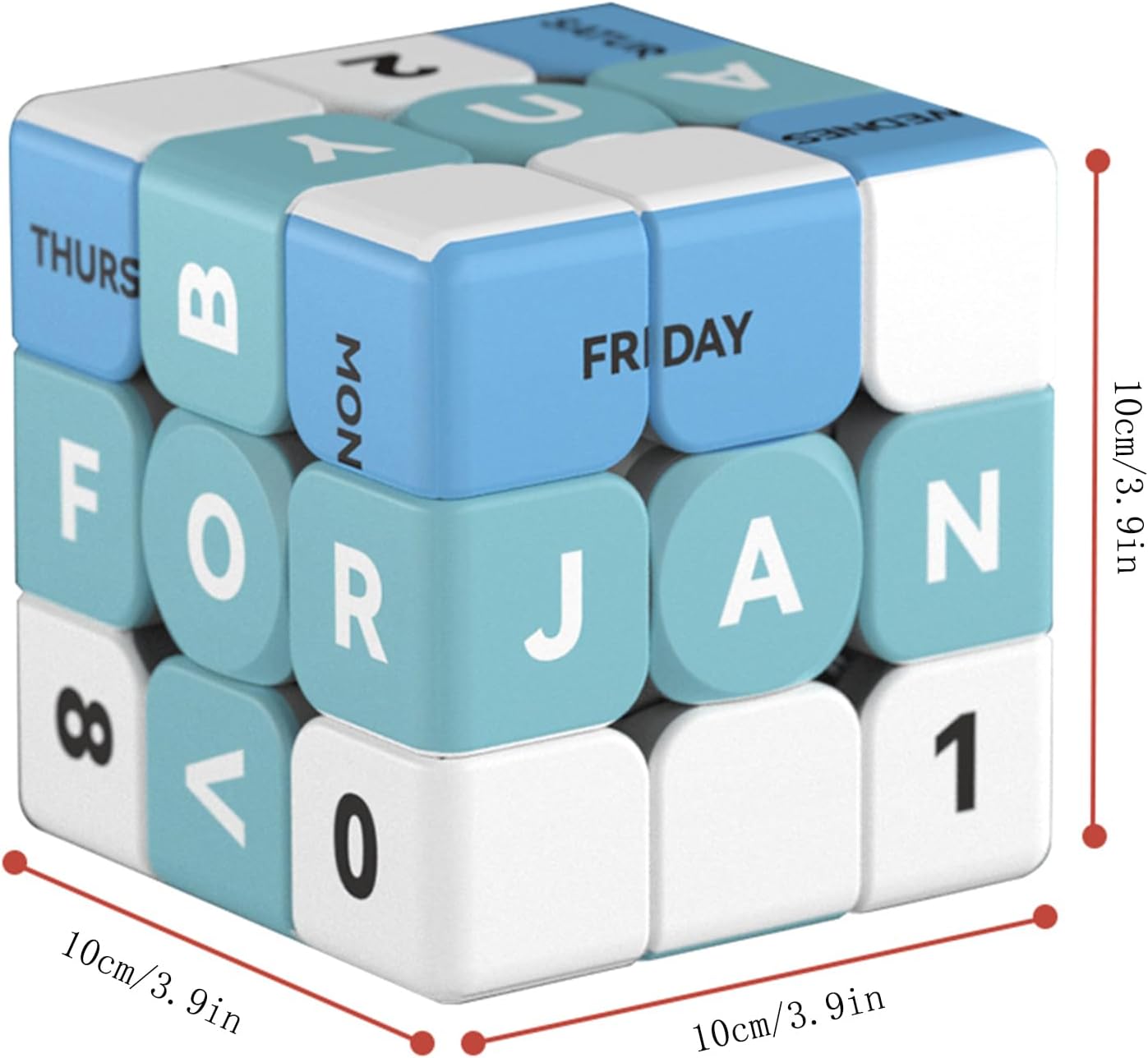 Calendar 3x3 Speed Cube, UV Printing Cube Magic Cube Educational Puzzles Toys for Kids,Beginners and Adults (Stickerless)