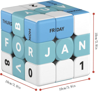 Calendar 3x3 Speed Cube, UV Printing Cube Magic Cube Educational Puzzles Toys for Kids,Beginners and Adults (Stickerless)