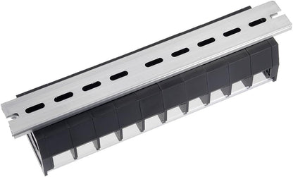 uxcell Barrier Terminal Strip Block 660V 60A Dual Rows 10 Position DIN Rail Base Covered Screw